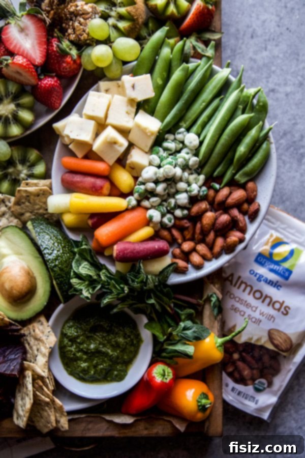 The Perfect Summer Grazing Platter 5 Ultimate Summer Snack Board with O Organics beef jerky, almonds, and Open Nature bars