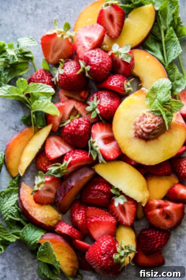 Unbaked Strawberry-Peach Galette, ready for the oven