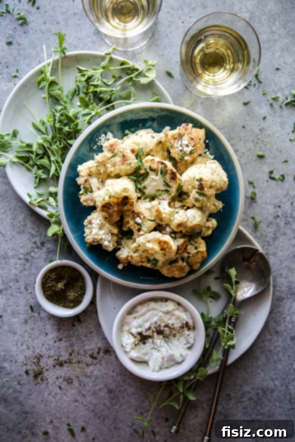 Crispy Zaatar Cauliflower Bites 6 Delicious Za'atar Baked Cauliflower Nuggets close-up