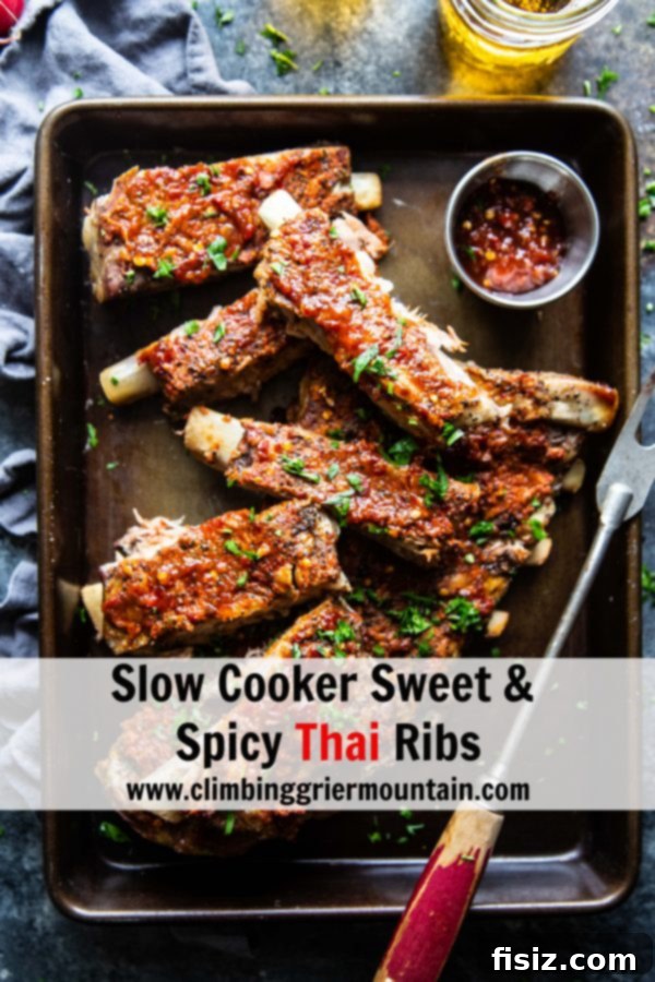 Easy Slow Cooker Sweet and Spicy Thai Ribs 8 Slow Cooker Sweet & Spicy Thai Ribs