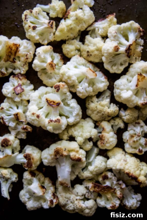 Smoked Blue Cheese Buffalo Cauliflower Poppers 4 Fresh cauliflower florets ready to be roasted for the buffalo bites