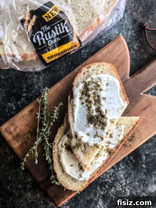 Autumn Bounty Platter 7 Sourdough bread slice topped with Greek yogurt and Za'atar seasoning.