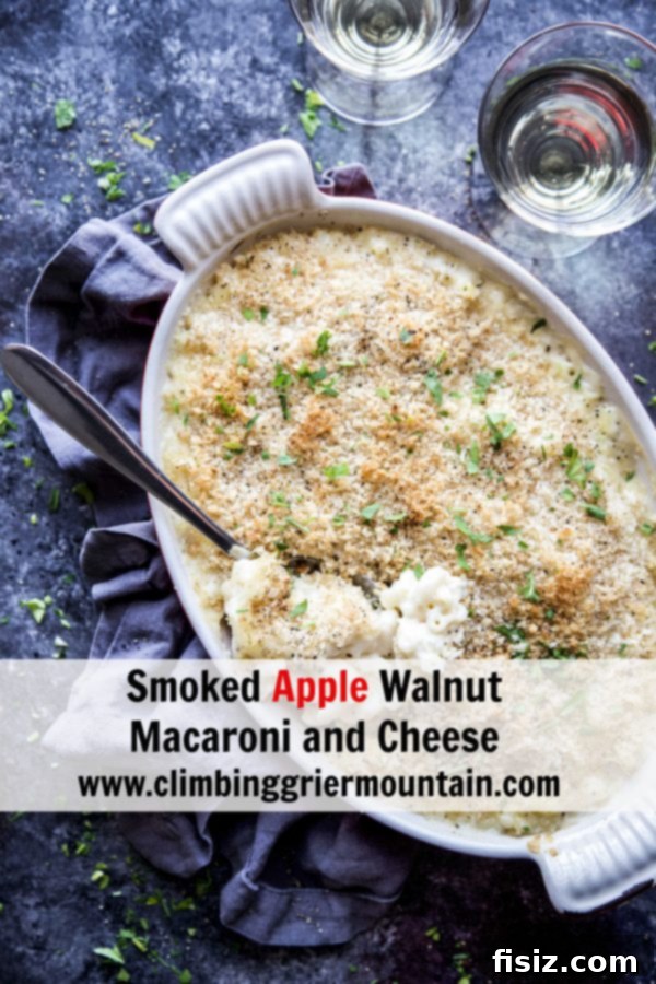 Smoky Apple Walnut Macaroni Gratin 11 A final, mouth-watering image of Smoked Apple Walnut Macaroni and Cheese.