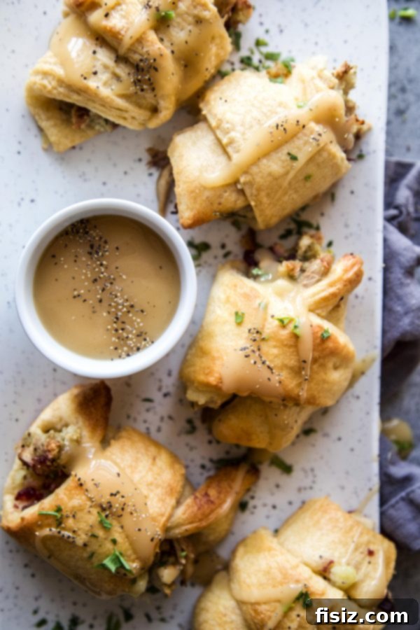 Thanksgiving Leftover Rolls 6 A perfectly baked Thanksgiving Leftovers In a Blanket, golden brown and flaky.