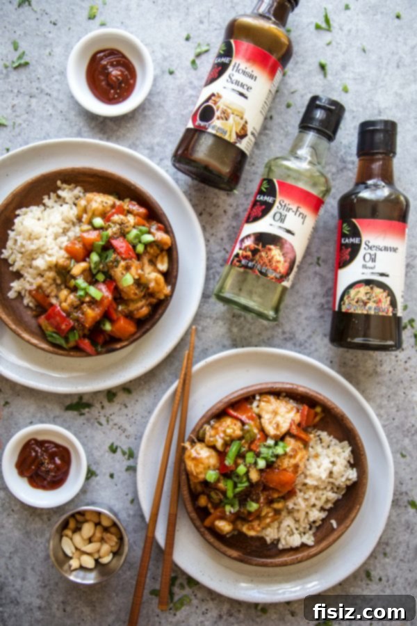 Effortless Kung Pao Chicken 3 Assortment of KA-ME products for Asian cooking
