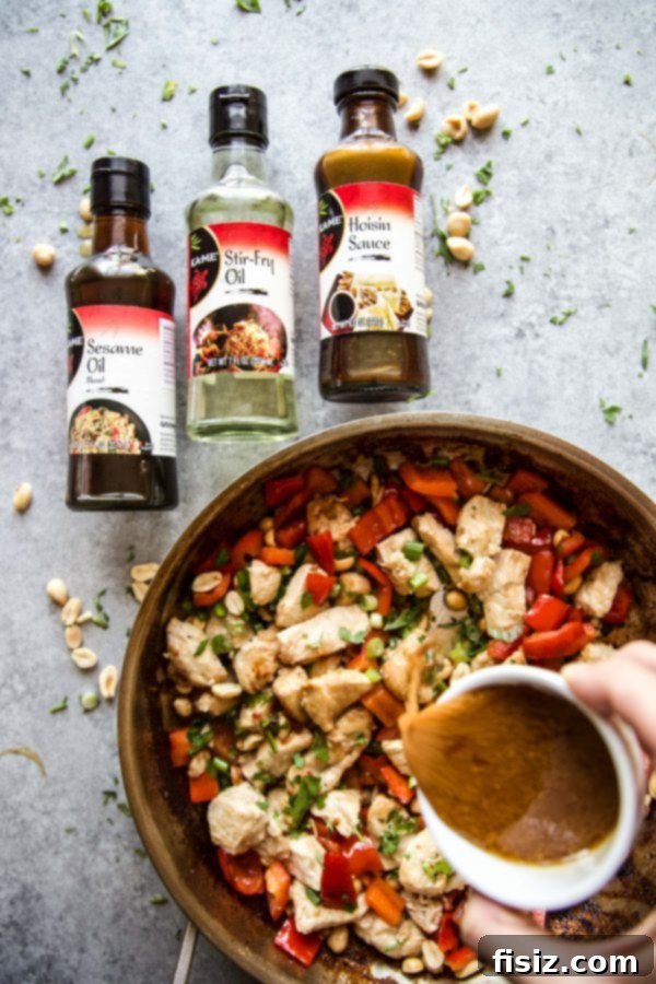 Effortless Kung Pao Chicken 6 Dried red chilies and Sichuan peppercorns for added spice