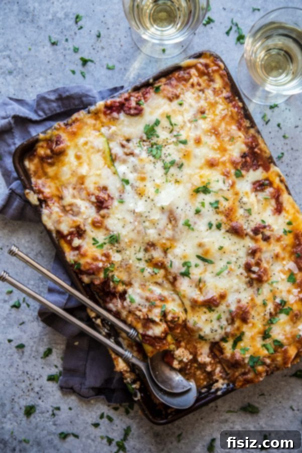 Tex-Mex Zucchini Lasagna 3 Another view of the cooked Tex-Mex Zucchini Lasagna ready to be served