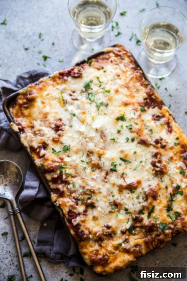 Tex-Mex Zucchini Lasagna 7 Close-up of the rich, savory meat and cheese layers in Tex-Mex Zucchini Lasagna