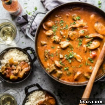 Chicken and Chorizo Gumbo: A Southern Classic 7 Chicken and Chorizo Gumbo in a skillet