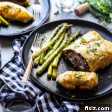 Finished Lamb Wellington on a plate