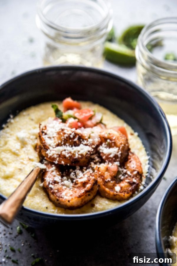 Shrimp Fajita Masa Bowls 7 Delicious Fajita Shrimp Tamale Bowls with various toppings.