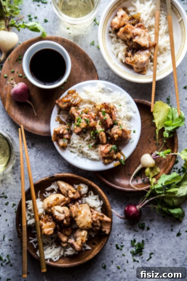 Sweet & Bold Black Pepper Chicken 6 Beautifully plated Caramelized Black Pepper Chicken with a side of white rice, garnished with fresh cilantro