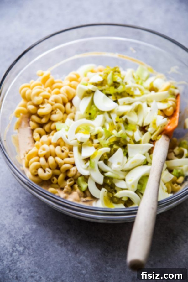 Zesty Deviled Egg Chickpea Pasta Salad 5 Deviled Egg Chickpea Pasta Salad www.climbinggriermountain.com