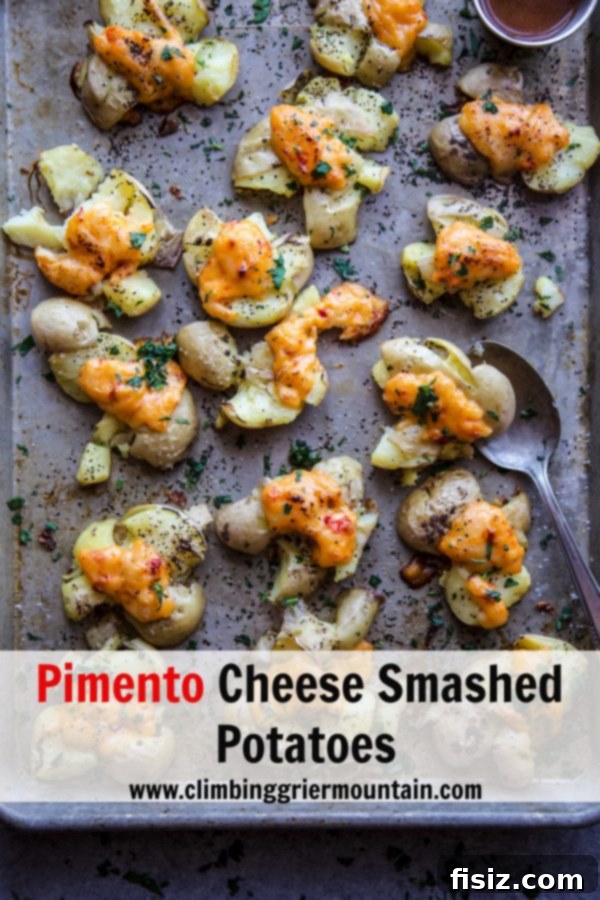 Southern Pimento Cheese Smashed Potatoes 9 Pimento Cheese Smashed Potatoes Plated