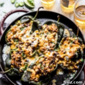 Easy Chiles Rellenos, a vegetarian Mexican dish.