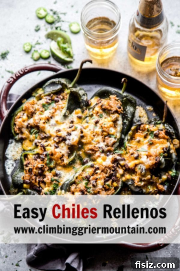Effortless Chiles Rellenos 9 Several Easy Chiles Rellenos served on a rustic wooden board, ready to be enjoyed.