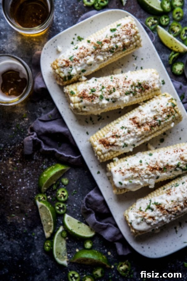 May's Creative Kickoff 4 Classic Mexican Street Corn (Elote), a flavorful side dish.