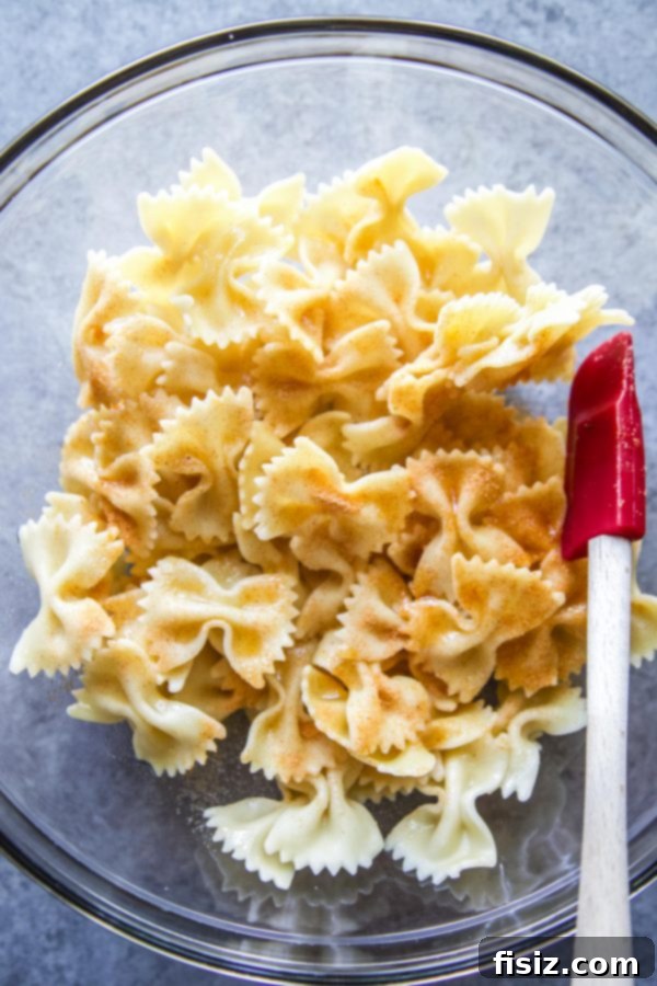 Effortless Pizza Pasta Delight 4 bowtie pasta