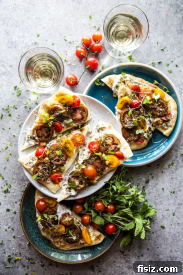 Zaatar Tomato Chickpea Flatbread 4 Assortment of fresh ingredients for Za'atar Spiced Tomatoes and Chickpea Flatbread