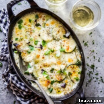 Three Cheese Scalloped Zucchini
