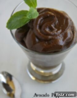 Sweets Week Special Avocado Peppermint Chocolate Mousse 2 A single serving of Avocado Peppermint Chocolate Mousse with fresh mint garnish