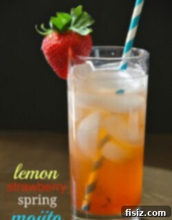 Strawberry Lemon Spring Mojito 2 Lemon and Strawberry Spring Mojito Ready to Serve