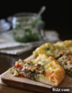 Friday's Lamb Pizza with Fresh Mint Pesto 2 Ground Lamb Pizza with Mint Pesto Recipe Image