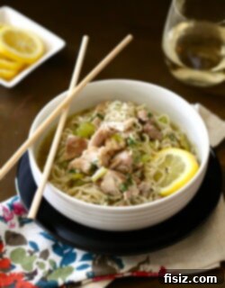 Zesty Lemon Chicken Ramen Bowl 2 A vibrant bowl of homemade Lemon Chicken and Ramen Noodle Soup.