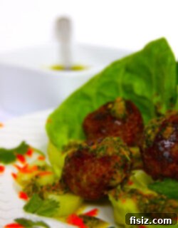 Aromatic Lemongrass Pork Lettuce Wraps 2 Pork and Lemongrass Meatballs in Lettuce Cups