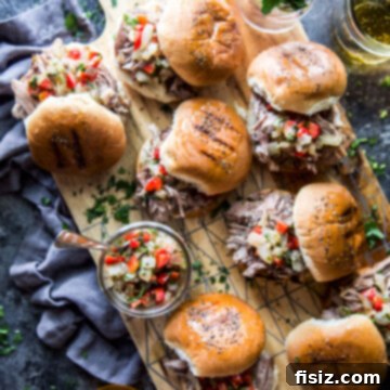 Succulent Slow Cooker Lamb Sliders & Tangy Pepper Relish 9 slow cooker shredded lamb sliders with pepper relish