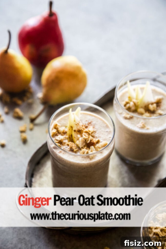 Creamy Ginger Pear Oat Smoothie 9 img 47616 8