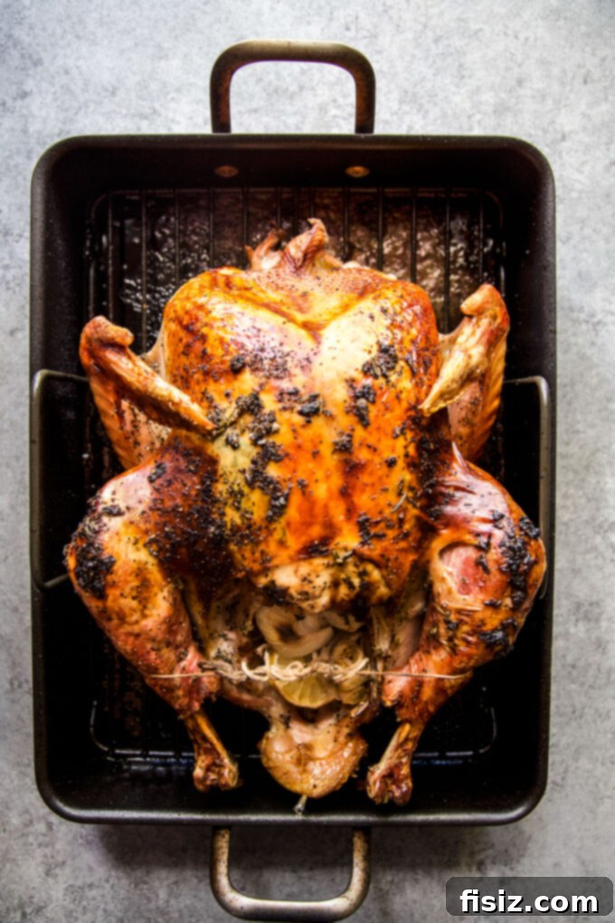 Zesty Herb Butter Roasted Turkey 5 Fresh whole turkey ready for preparation.