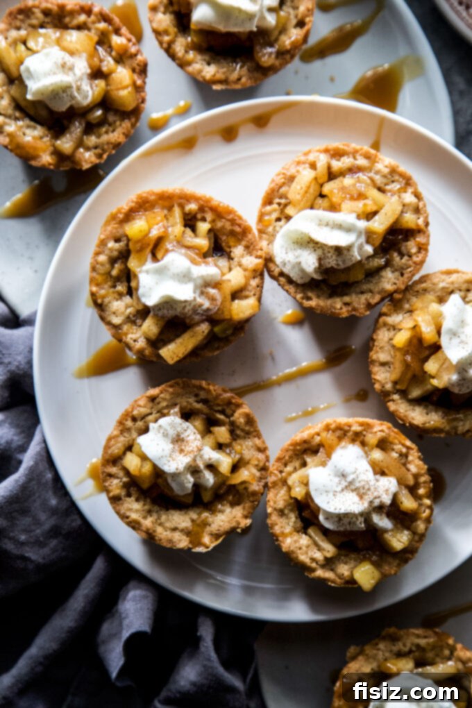 apple pie cookie cups www.thecuriousplate.com