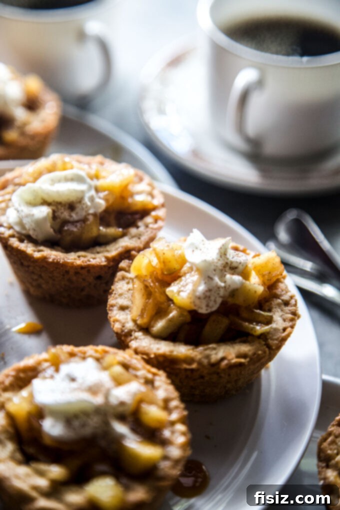 apple pie cookie cups www.thecuriousplate.com