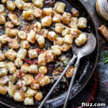 Cacio e Pepe Cauliflower Gnocchi with Crispy Prosciutto