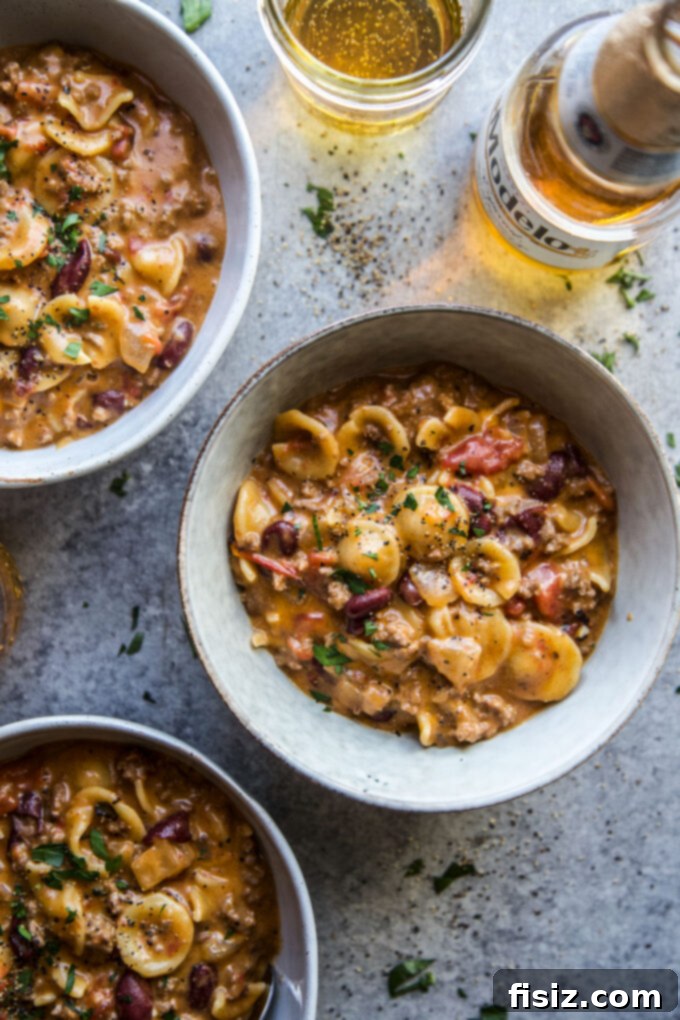Irresistible One-Pot Chili Mac and Cheese 2 Hearty One-Pot Chili Mac & Cheese, a perfect comfort meal