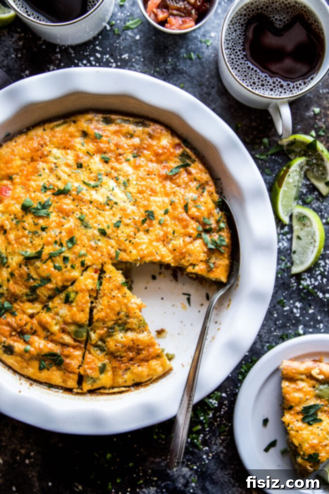 Tex-Mex Egg Bake 3 Tex-Mex Crustless Quiche www.thecuriousplate.com