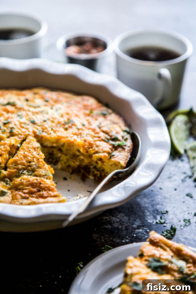 Tex-Mex Egg Bake 6 Tex-Mex Crustless Quiche www.thecuriousplate.com