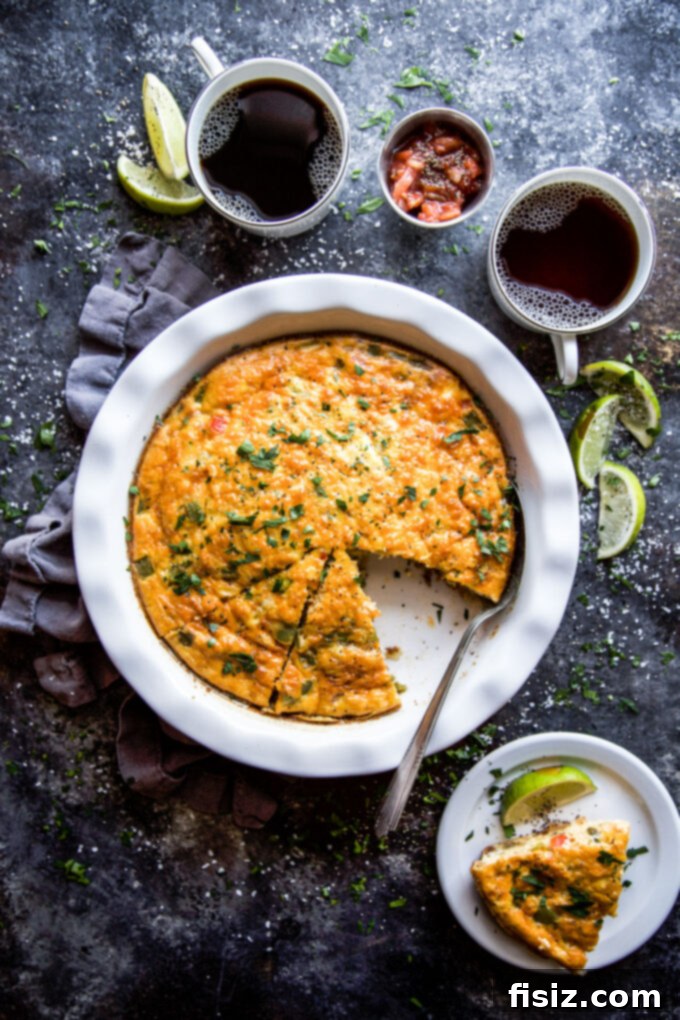 Tex-Mex Egg Bake 7 Tex-Mex Crustless Quiche www.thecuriousplate.com