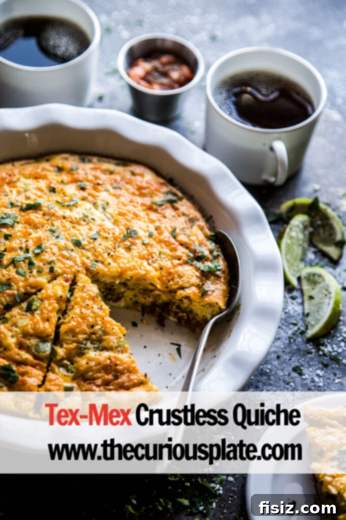 Tex-Mex Egg Bake 9 Tex-Mex Crustless Quiche www.thecuriousplate.com