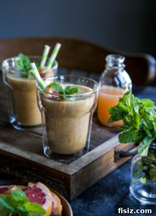 Grapefruit-Ginger Burst Smoothie, an energizing January drink