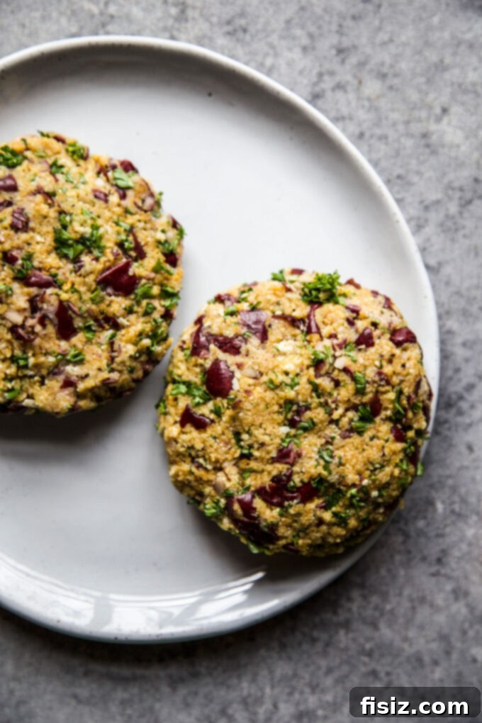 Aromatic Curry Plant-Based Burger 9 Forming homemade curry veggie burger patties by hand