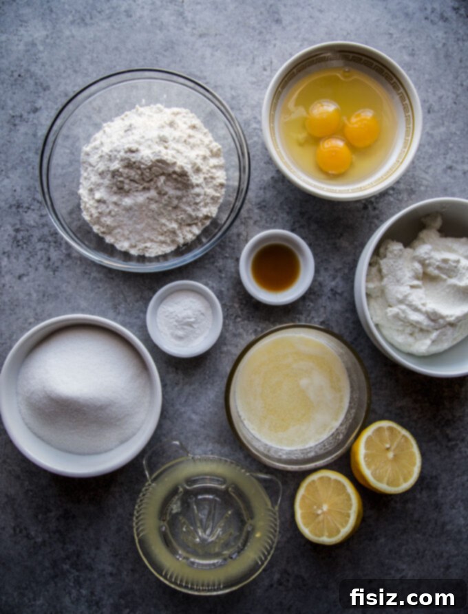 Meyer Lemon Ricotta Sunshine Cake 4 cake ingredients
