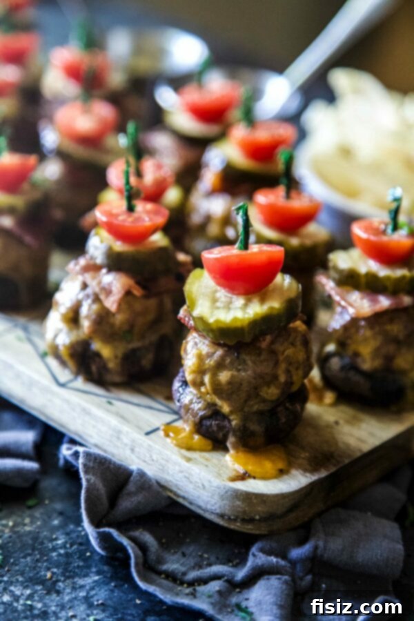 Effortless Game Day Eats That Score Big 2 Bacon Cheeseburger Stuffed Mushrooms - A perfect game day appetizer
