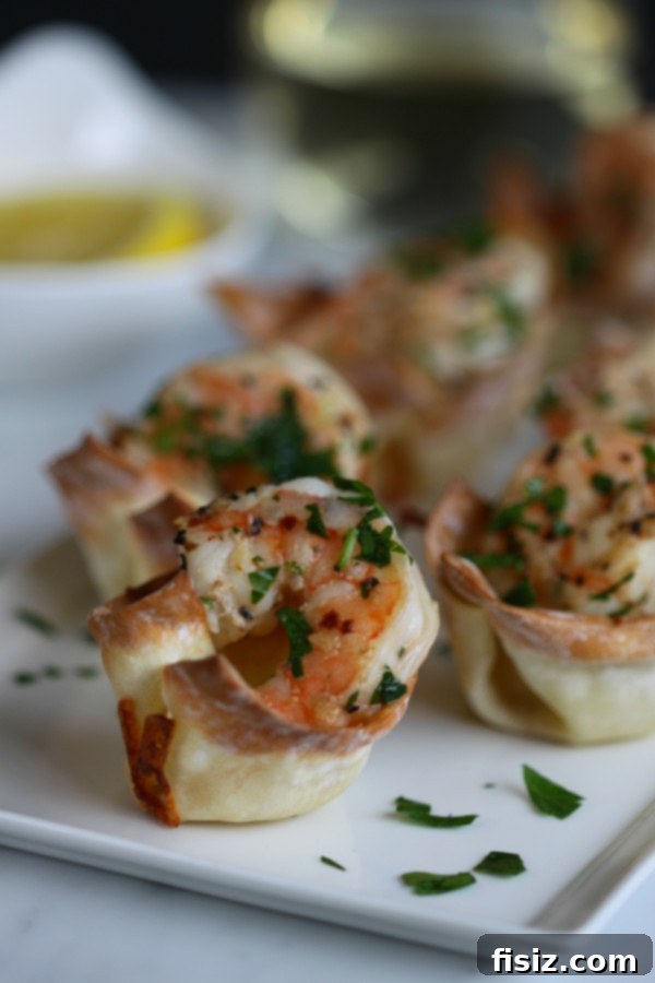 Whip Up Romance: Effortless Valentine's Dinner at Home 5 Shrimp Scampi Wonton Bites