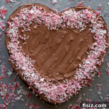 Heart-Shaped Chocolate Cake with Chocolate Cream Cheese Frosting