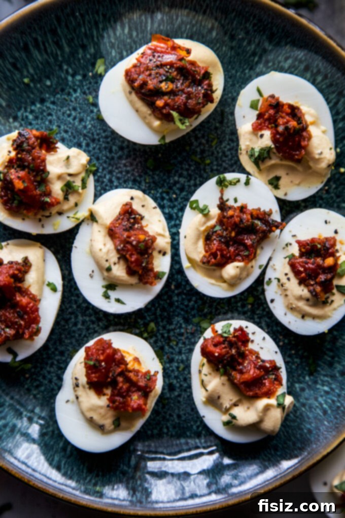 Easy Shakshuka Deviled Eggs
