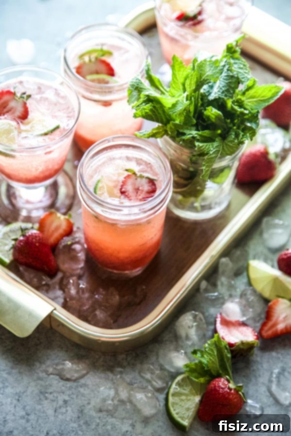 Strawberry Gin and Tonic – A visually appealing and refreshing gin and tonic infused with the sweet and tart flavors of fresh strawberries.