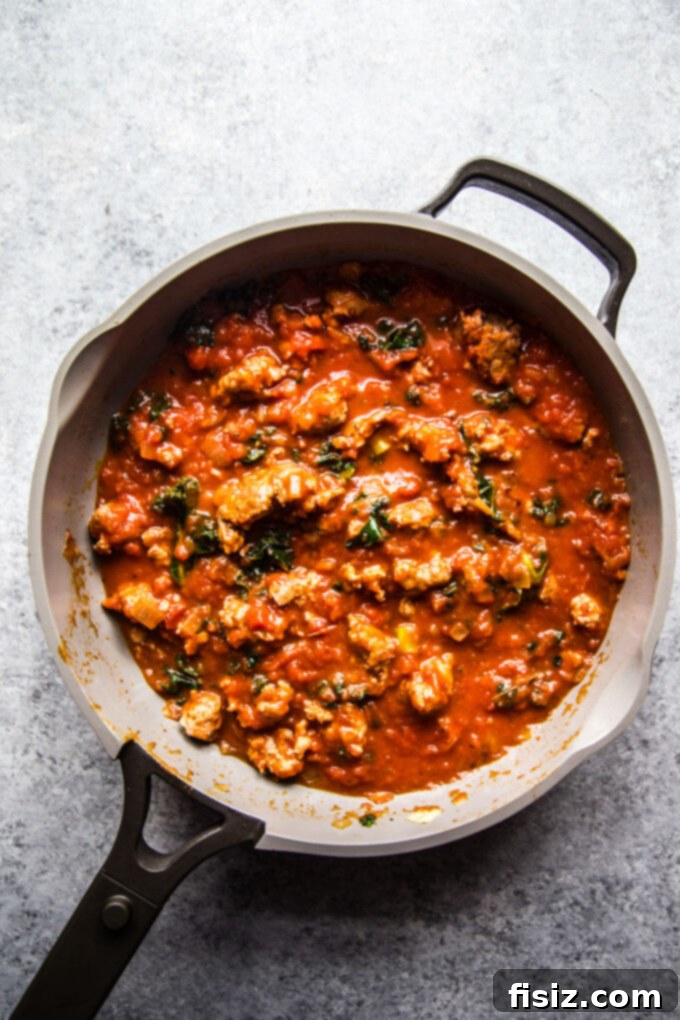 Simple Sweet Potato Lasagna with Creamy Burrata 6 Sautéed Italian sausage and marinara sauce