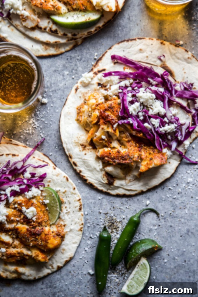 Fish Tacos with a Yucatan Twist 8 Platter of Yucatan Inspired Fish Tacos and fresh ingredients